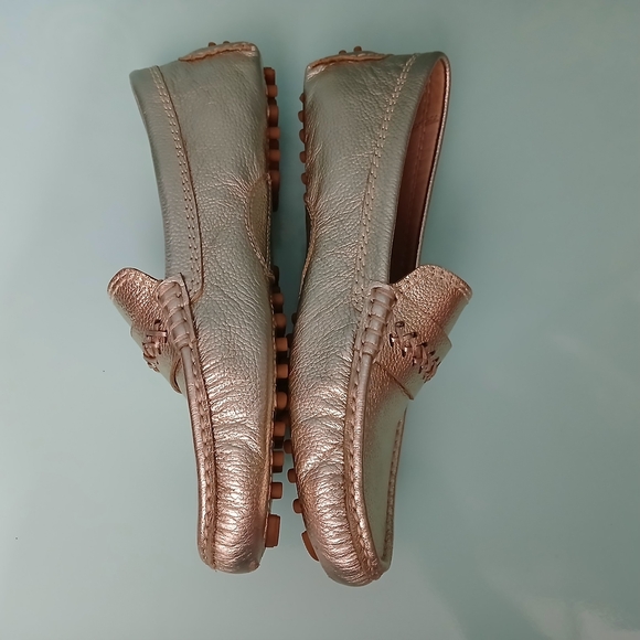 Jack Rogers Metallic Slip-On Loafers with Moccasin Stitching - Picture 6 of 9